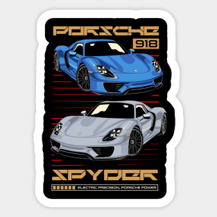 Classic Porsche Spyder 918 Sticker